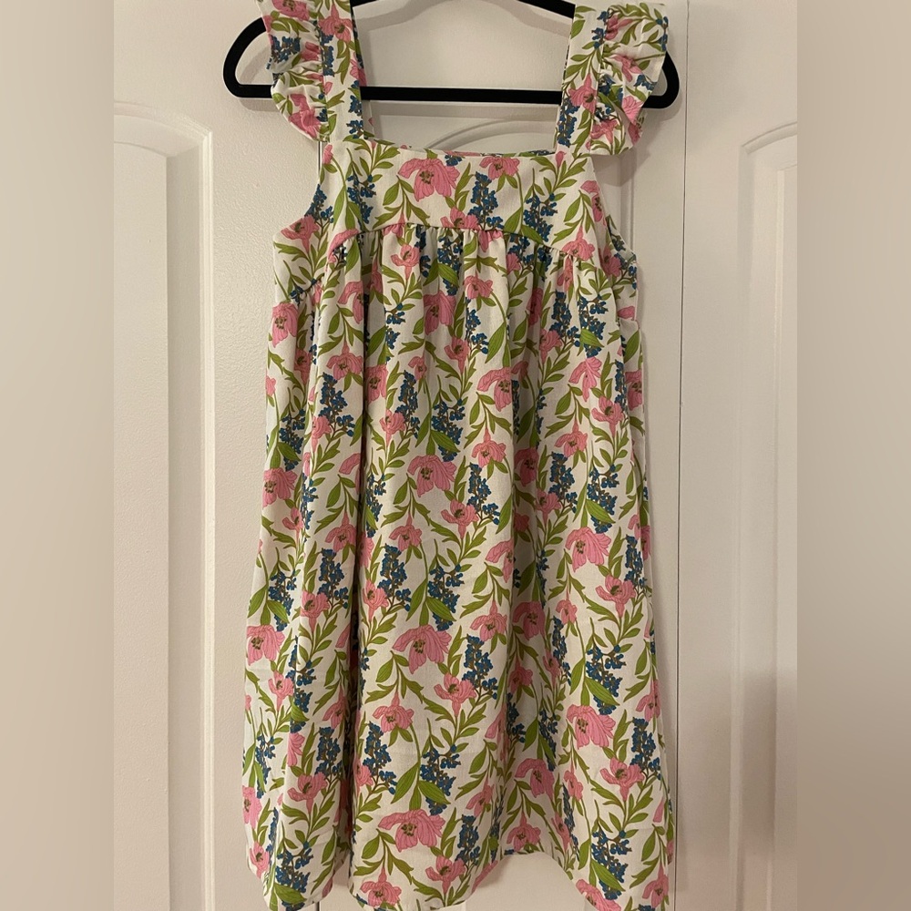 Blu Pepper mini Floral Dress in Pink and Green